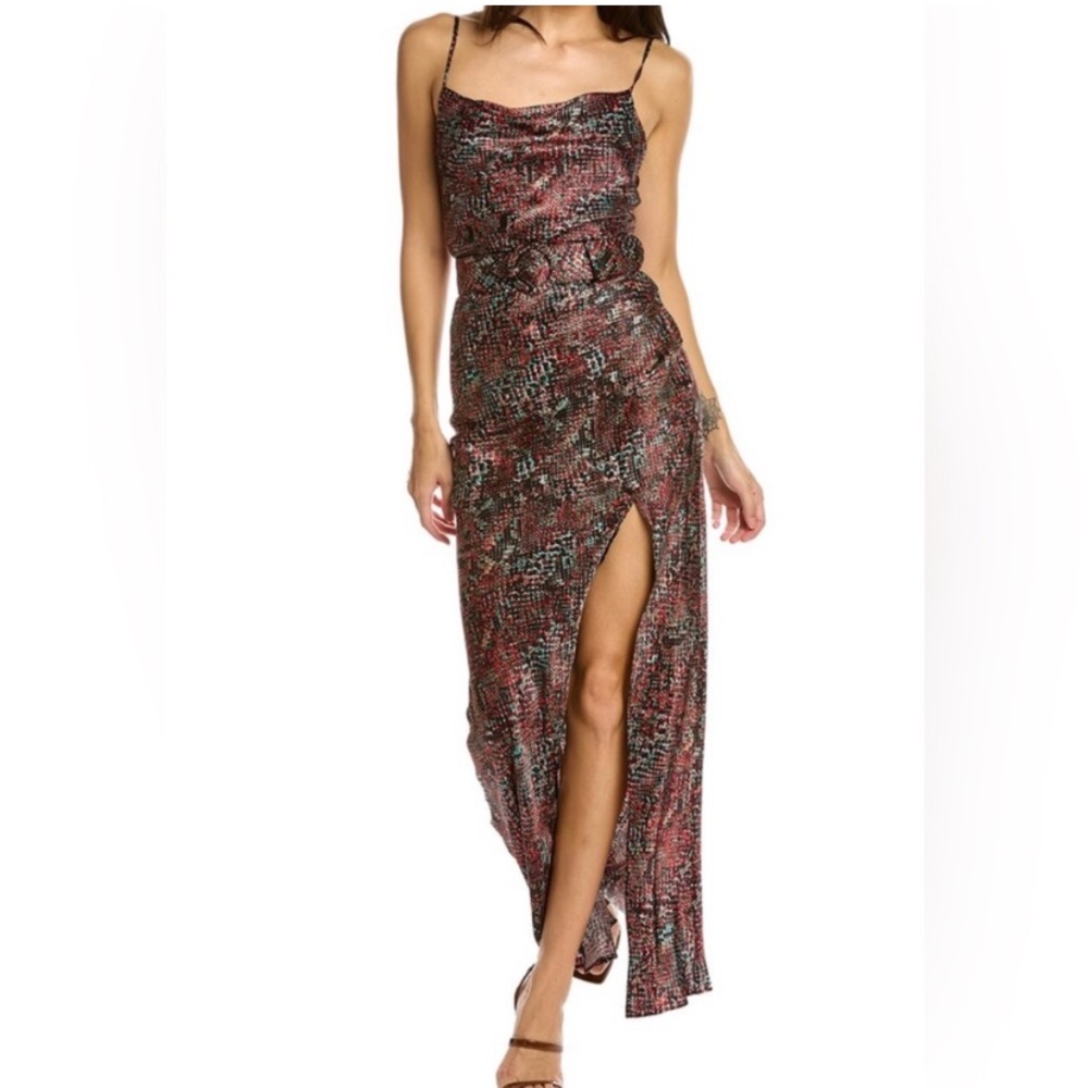 Nicholas - Simone cowl neck silk maxi dress